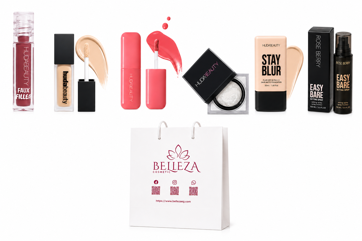 BELLEZA COSMETICS x HUDA BEAUTY Suitable for light to light-medium skin tones.